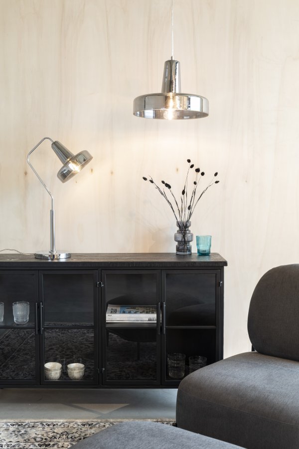 WHITE LABEL LIVING Anshin Medium Smoke loftlampe - gr glas