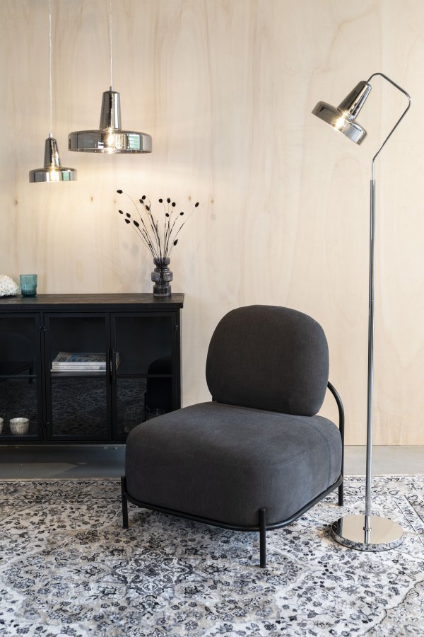 WHITE LABEL LIVING Anshin Medium Smoke loftlampe - gr glas