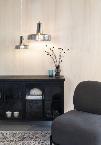 WHITE LABEL LIVING Anshin Medium Smoke loftlampe - gr glas