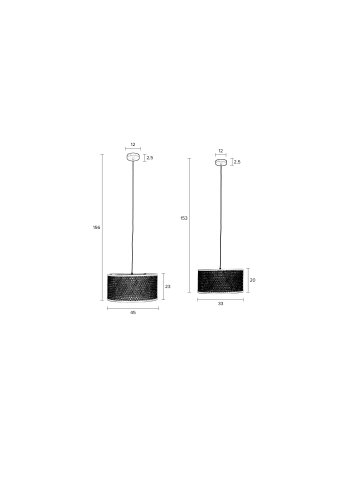 WHITE LABEL LIVING Isla Bamboo Large loftlampe - beige bambus