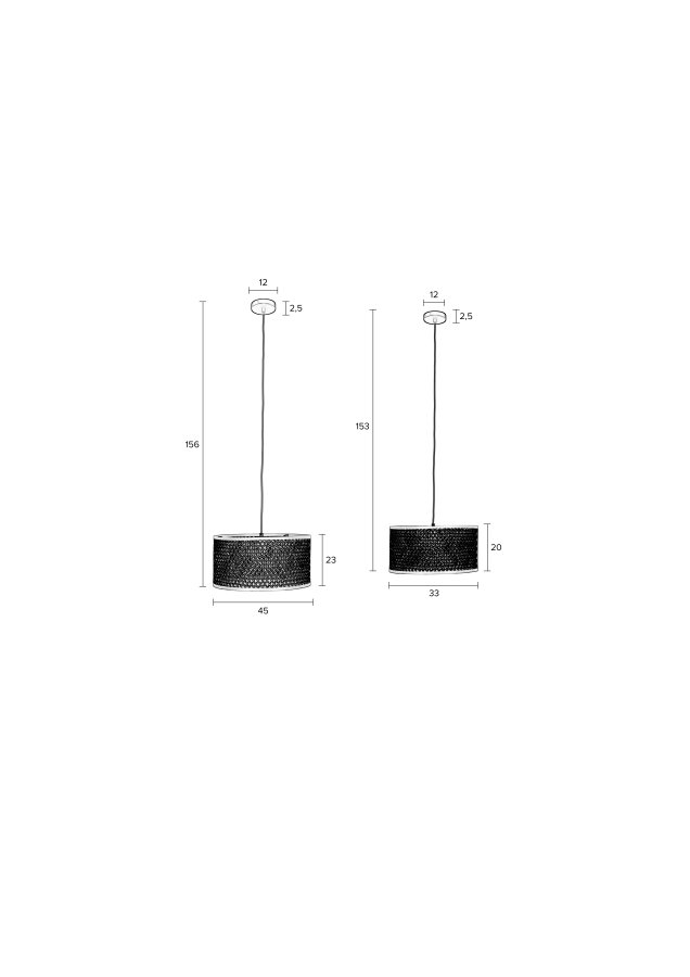 WHITE LABEL LIVING Isla Bamboo Large loftlampe - beige bambus