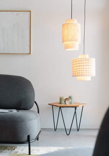 WHITE LABEL LIVING Arjun Hj loftlampe - hvid bomuld