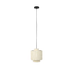 WHITE LABEL LIVING Arjun Bred loftlampe - hvid bomuld