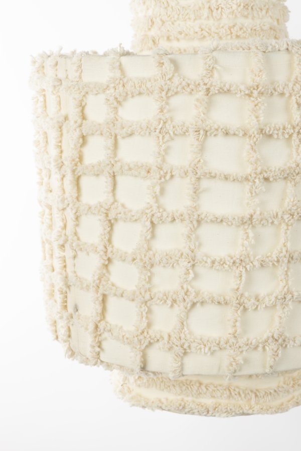 WHITE LABEL LIVING Arjun Bred loftlampe - hvid bomuld