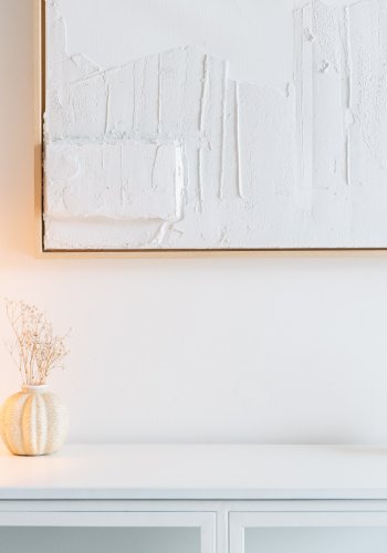 WHITE LABEL LIVING Arjun Bred loftlampe - hvid bomuld