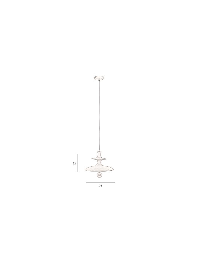 DUTCHBONE Cath loftlampe S - valnddefarvet mangotr