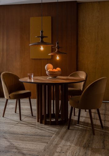 DUTCHBONE Cath loftlampe L - valnddefarvet mangotr