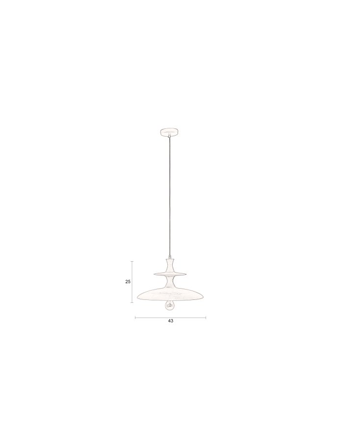 DUTCHBONE Cath loftlampe L - valnddefarvet mangotr