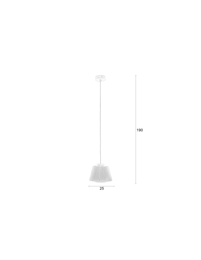 WHITE LABEL LIVING Yumi loftlampe - bl polyester