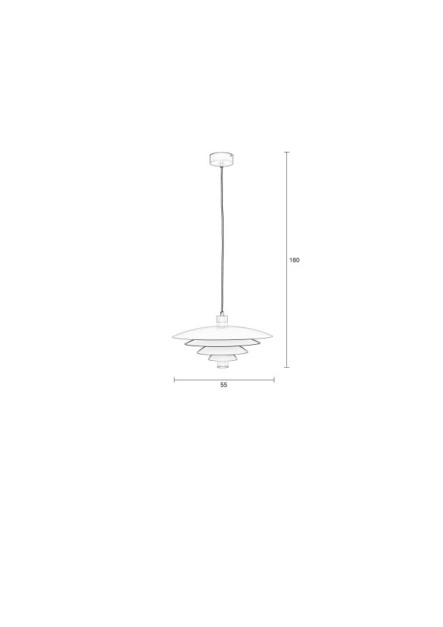 ZUIVER Cole loftlampe - beige metal