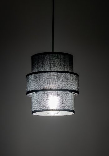 TK Calisto loftlampe - sort stof og sort stl