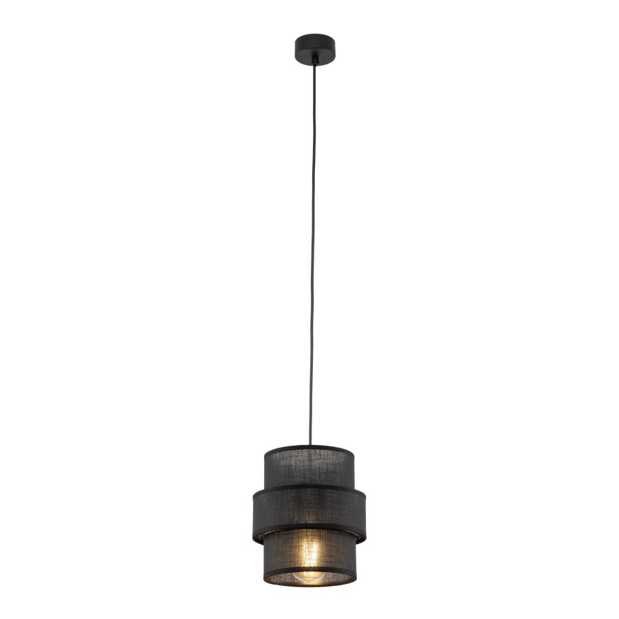 TK Calisto loftlampe - sort stof og sort stl