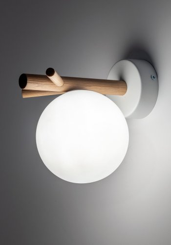 TK Sheron vglampe - opal glas og natur tr