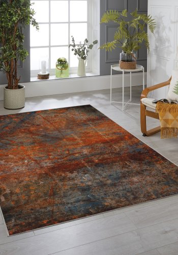 TEPPI Judson gulvtppe, m. mnster, rektangulr - multifarvet polyester (160x230)