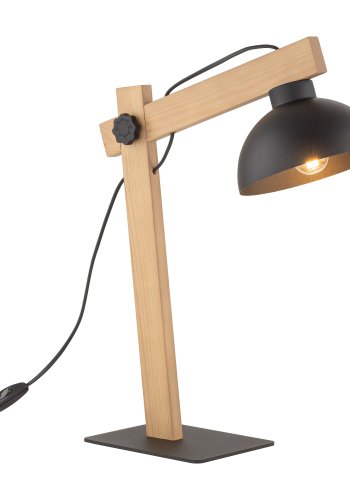 TK Oslo bordlampe - sort metal og tr