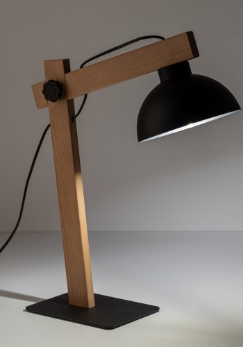 TK Oslo bordlampe - sort metal og tr
