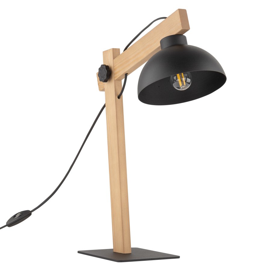 TK Oslo bordlampe - sort metal og tr