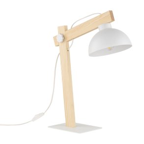 TK Oslo bordlampe - hvid metal og tr