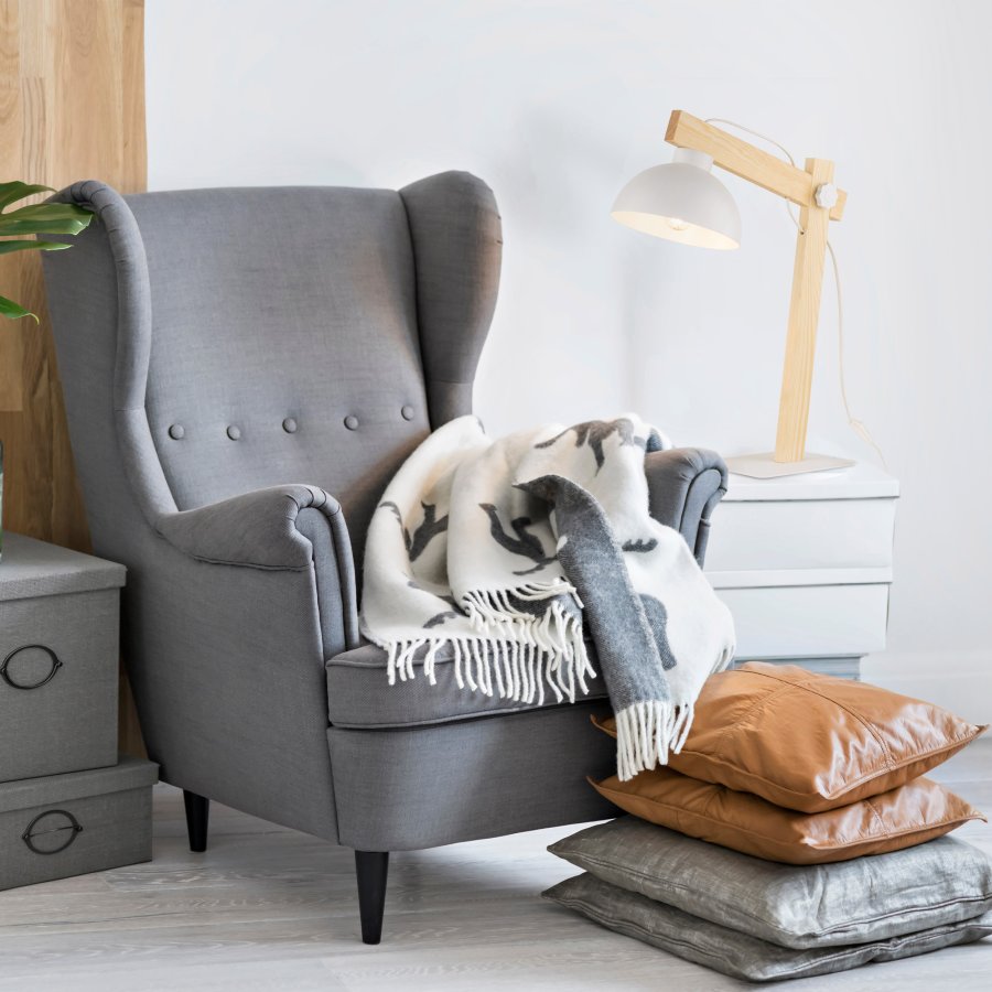 TK Oslo bordlampe - hvid metal og tr