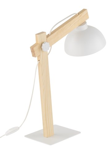 TK Oslo bordlampe - hvid metal og tr