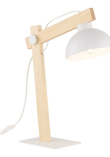 TK Oslo bordlampe - hvid metal og tr