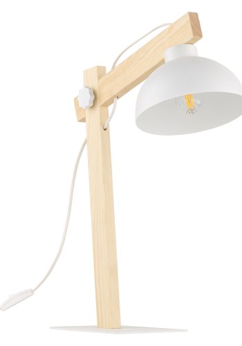 TK Oslo bordlampe - hvid metal og tr