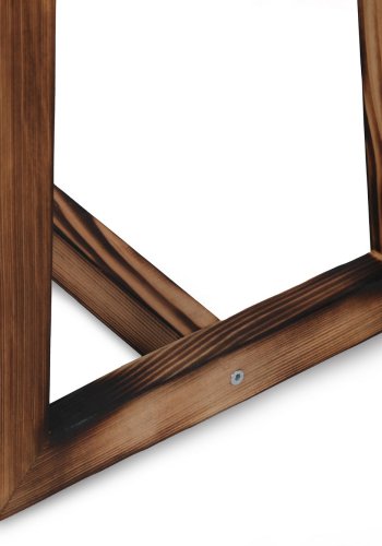 LUMI gulvlampe - sort stof og brun grantr