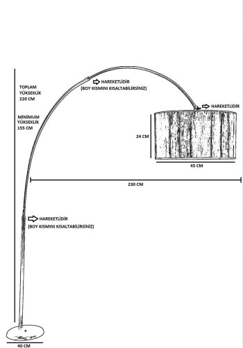 LUMI Rhône gulvlampe -534LUN4252