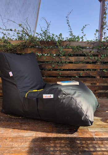 NORDVÄRK Daybed udendrs skkestol - sort polyester