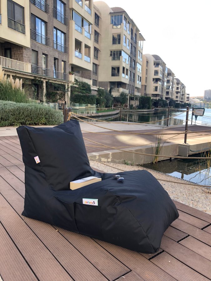 NORDVÄRK Daybed udendrs skkestol - sort polyester