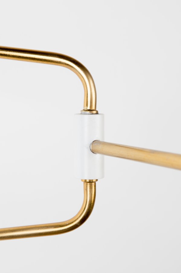 ZUIVER Shady vglampe - hvid og guld jern