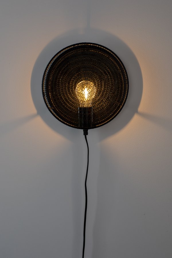 WHITE LABEL LIVING Lea Sort vglampe - sort metal