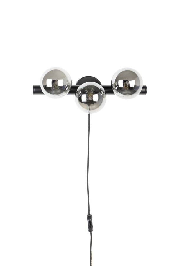 WHITE LABEL LIVING Monica Smoke vglampe - rgfarvet glas og sort