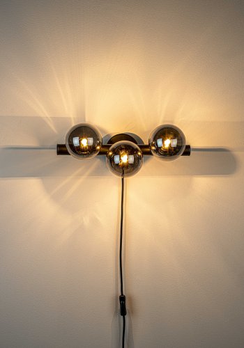 WHITE LABEL LIVING Monica Smoke vglampe - rgfarvet glas og sort