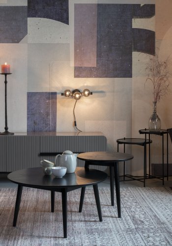 WHITE LABEL LIVING Monica Smoke vglampe - rgfarvet glas og sort