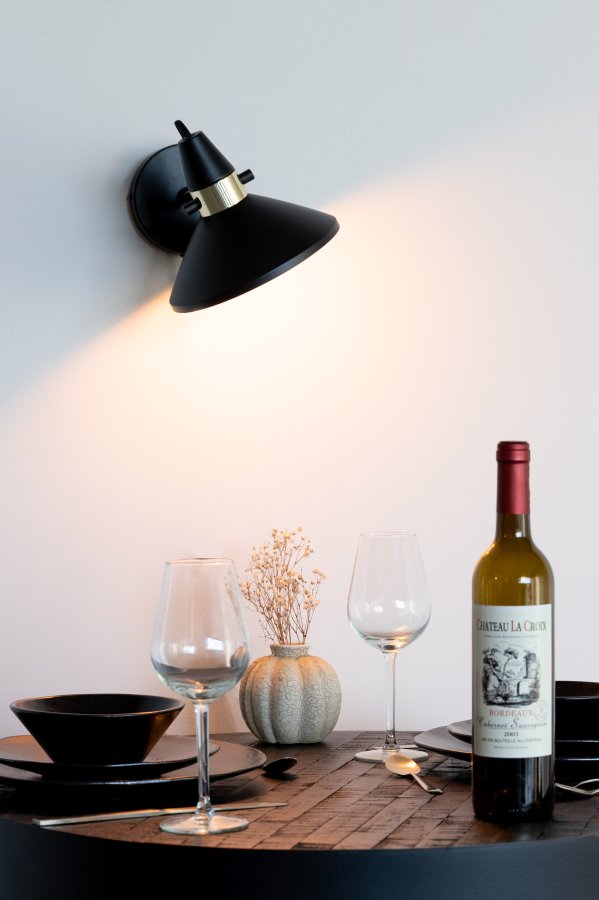 WHITE LABEL LIVING Jona vglampe - sort jern