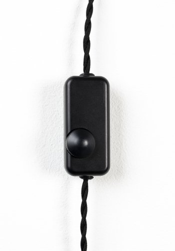 ZUIVER Diset vglampe - glas og sort metal