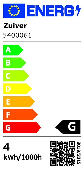 ZUIVER Diset vglampe - glas og sort metal