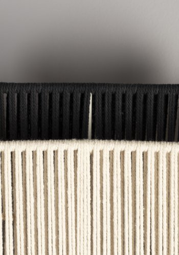 DUTCHBONE Elon vglampe - beige/sort reb og sort metal