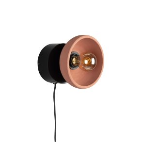 DUTCHBONE Zahra vglampe - terra terracotta og sort metal