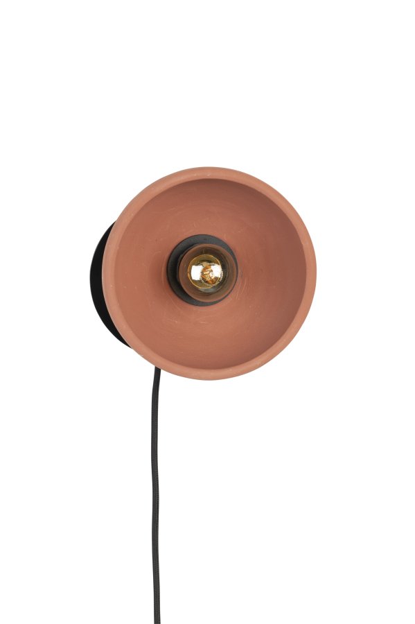 DUTCHBONE Zahra vglampe - terra terracotta og sort metal