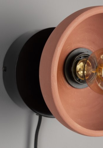 DUTCHBONE Zahra vglampe - terra terracotta og sort metal