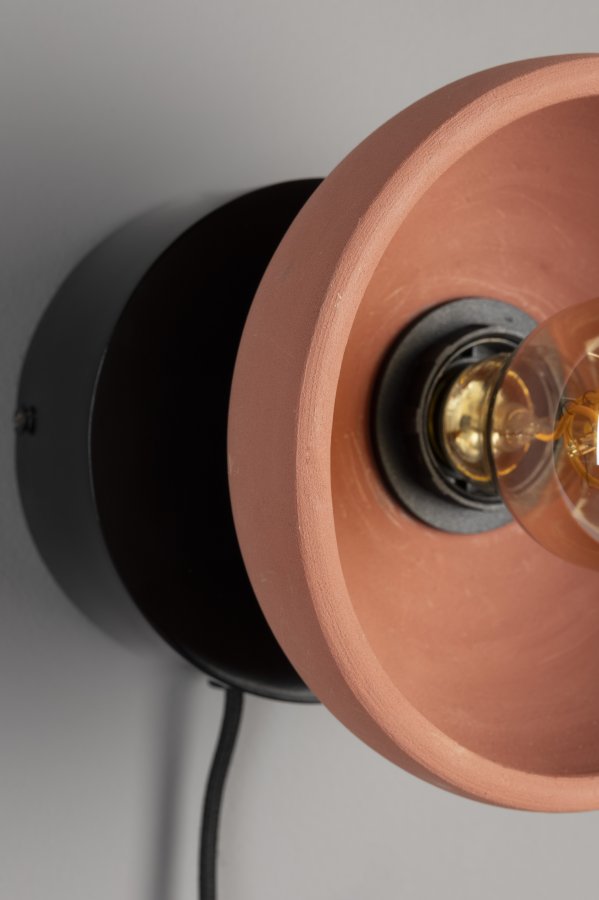 DUTCHBONE Zahra vglampe - terra terracotta og sort metal