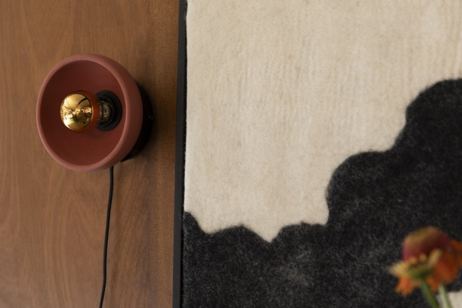 DUTCHBONE Zahra vglampe - terra terracotta og sort metal