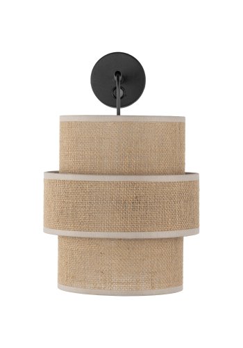 TK Calisto vglampe - natur jute og sort metal