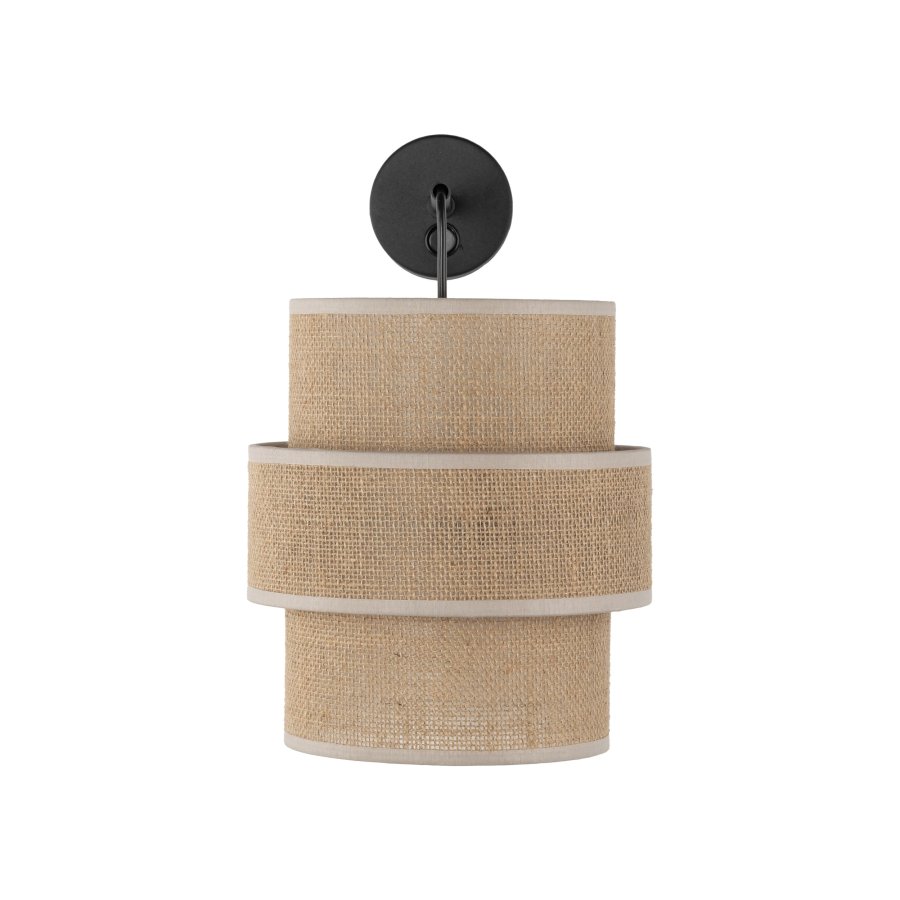 TK Calisto vglampe - natur jute og sort metal