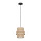TK Calisto loftlampe - natur jute og sort metal