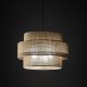 TK Calisto loftlampe - natur jute og sort metal