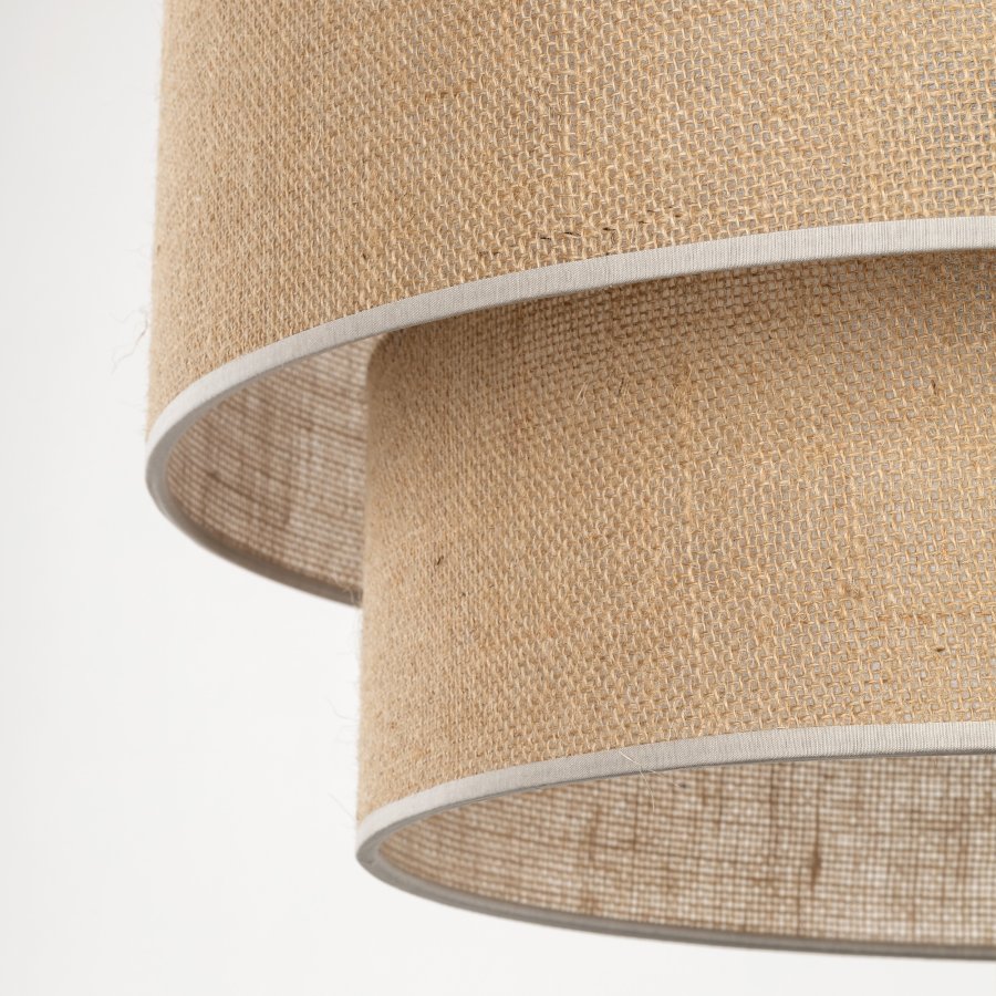 TK Calisto loftlampe - natur jute og sort metal