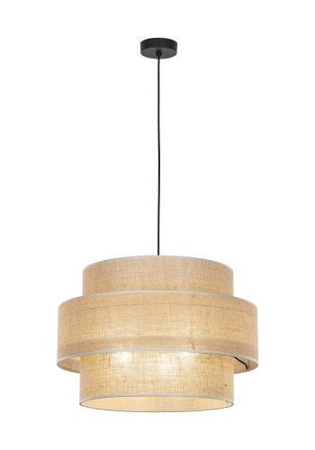 TK Calisto loftlampe - natur jute og sort metal